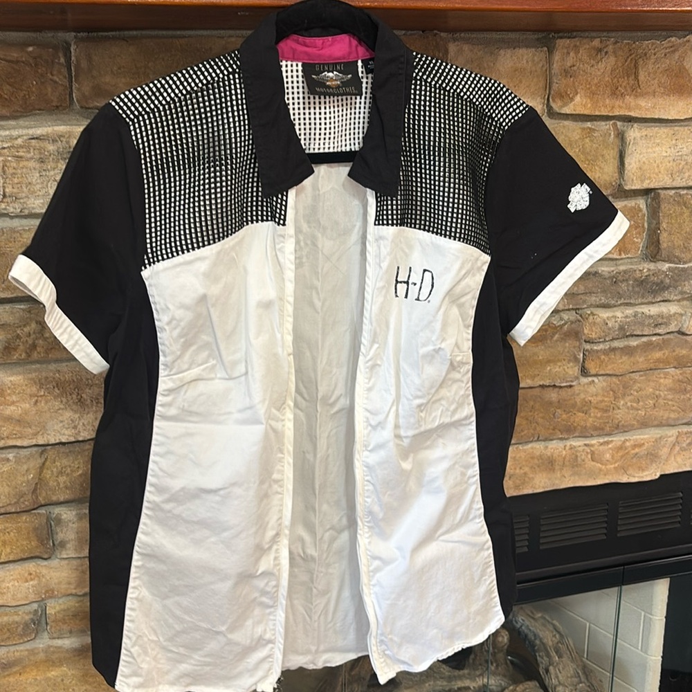 Harley Davidson Women’s Short Sleeve Zip Up Tshirts